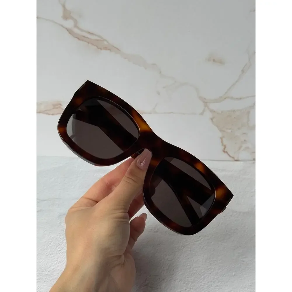 NEW Saint Laurent SL650 Monceau Brown Unisex Sunglasses
